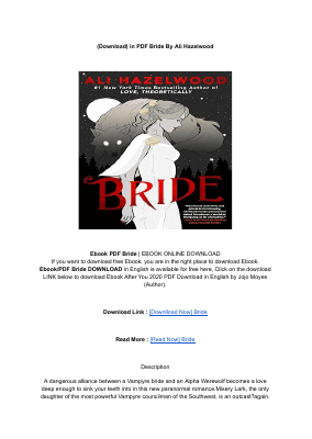 [Get Now] Bride By _ (Ali Hazelwood).pdf